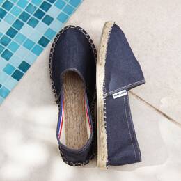 Espadrilles toile de jean bleu