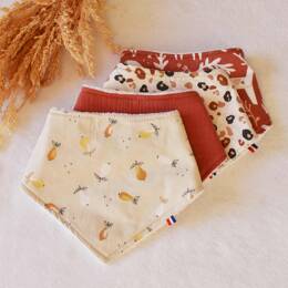 Coffret de 4 bavoirs bandana