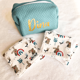 Lot de 7 lingettes lavables et réutilisables