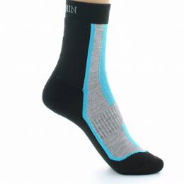 Chaussettes courtes de sport mixtes en Coolmax Noir/Bleu
