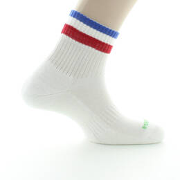 Chaussettes courtes de sport mixtes en pur coton bio Blanc