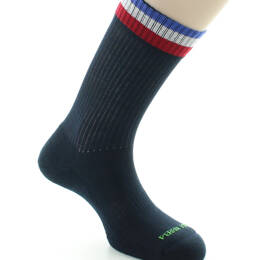 Chaussettes de sport mixtes en pur coton bio Marine