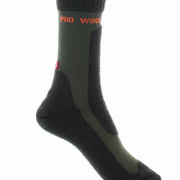 Chaussettes de travail mixtes pro en laine peignée Marron