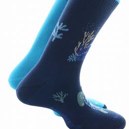Chaussettes doubles homme Dagobert Tortue Bleu/Turquoise