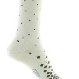Chaussettes femme Jacquard de Noël en laine Écru