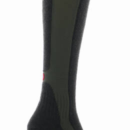 Chaussettes hautes mixtes Pro en laine peignée mélangée Marron