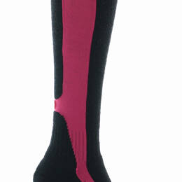 Chaussettes hautes mixtes Pro en laine peignée mélangée Vieux rose