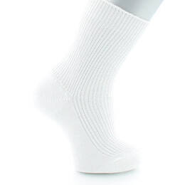 Chaussettes mixtes à maille piquée en pur coton fil d'Écosse Blanc