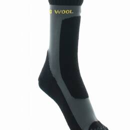 Chaussettes de travail mixtes pro en laine peignée Noir