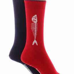 Chaussettes réversibles mixtes Sardine en coton Rouge/Vatican