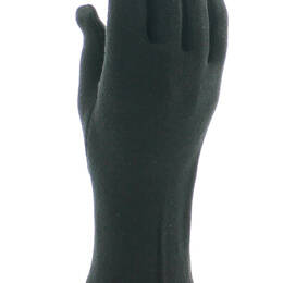 Gants unisexe en laine peignée Noir