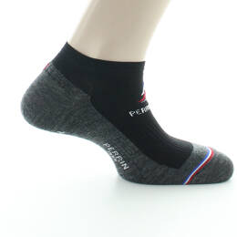 Socquettes d'équitation mixtes laine et soie Ilarius noir