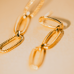 Boucles d'oreilles chaîne rectangle