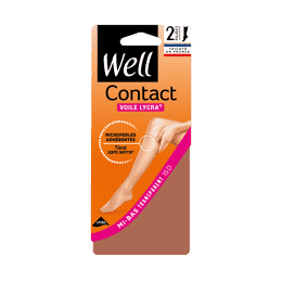 Lot de 2 paires de Mi-bas Voile 15D Contact Lycra - Ibiza