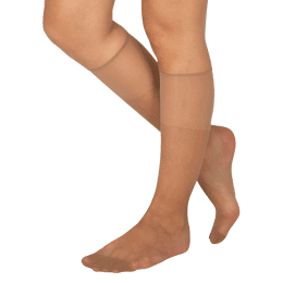 Lot de 2 paires de Mi-bas Transparent Tenue Parfaite 15D Well Infini Confort - Miel