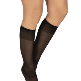 Mi-bas Semi-Opaque 30D Elastivoile - Noir