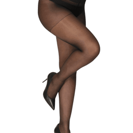 Collant Transparent 15D Grandes Tailles Elastivoile Résistant - Noir