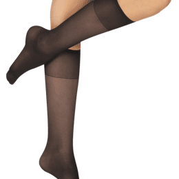 Lot de 2 paires de Mi-bas Transparents 25D Elastivoile Indestructible - Noir