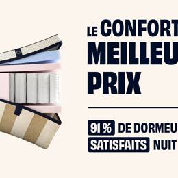 Matelas Hybride 140x190 cm - 25 cm d'épaisseur - Surmatelas intégré - Confort Mi-ferme - Fabriqué en France -Réparable - Garantie 10 ans - Tediber