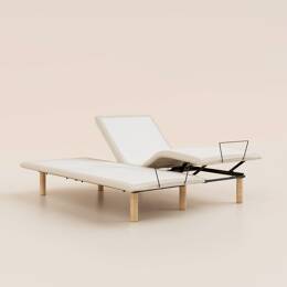 Sommier électrique 180x200 cm - Beige - Acier recyclé - Confort relaxant et personnalisé -Simple d'utilisation -Fabriqué en France - Tediber