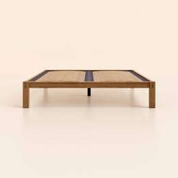 Sommier en bois 160x200 cm - Bois de bouleau massif éco-responsable - Foncé - Haut de gamme - Durable et robuste - Tediber