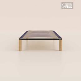 Sommier à lattes 90x190 cm Plus - Confort responsable - Livré en kit - Fait en France - Acier recyclé et lattes en bois - Tediber