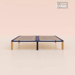 Sommier à lattes 90x200 cm Plus - Confort responsable - Livré en kit - Fait en France - Acier recyclé et lattes en bois - Tediber