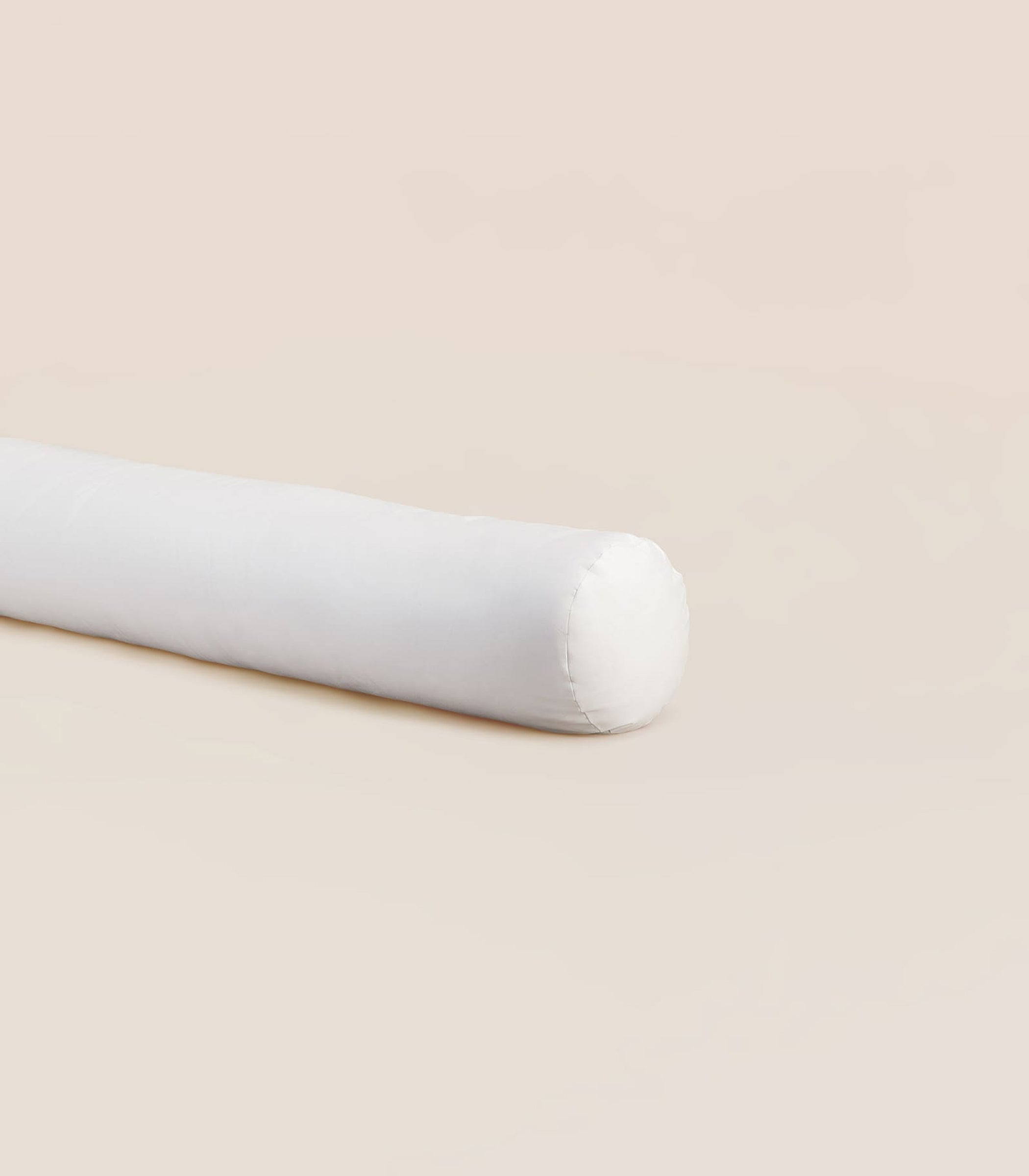 Traversin Blanc 140 Cm Ribas - Coque En Polyester, Rembourrage 100% Polyester - Neuf