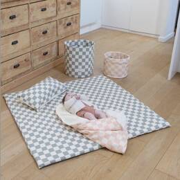 Tapis de vie Damier Céladon