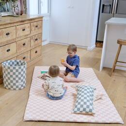 Tapis de vie King Size Damier Barbe à Papa
