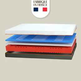 Matelas Français à Gel Rafraîchissant Thermorégulé Premium - 70x190 - Accueil Equilibré - Déhoussable - Matelas Écume - Dormez Français