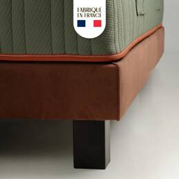 Jeu de pieds de lit carré 5,5cm - Hauteur 15 cm - Français - bois de Hêtre Wengé - Dormez Français