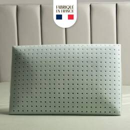 Oreiller Gel Perforé - 60x40 - Fabriqué en France - Confort Cervical - Respirant - Mémoire de forme - Oeko-Tex - Dormez Français