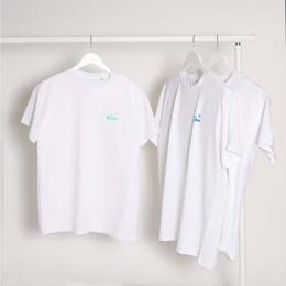 T Shirt Blanc Imprimé Vert