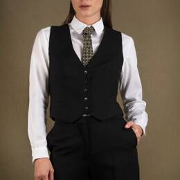 Gilet Tailleur Femme Laine Noir – Conception