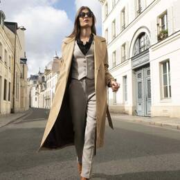 Trench Femme Long en Coton Imperméable Tabac – Palace