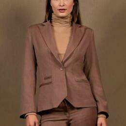 Veste Tailleur Femme Cintrée en Laine Tomette - Conception