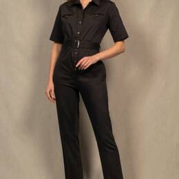 La combinaison pantalon femme coton noir Parenthèse