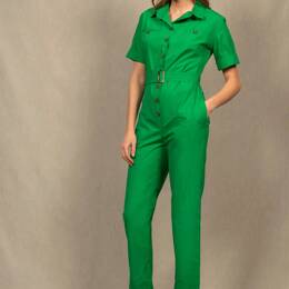 La combinaison pantalon femme coton vert Parenthèse