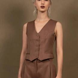 Gilet Tailleur Femme en Laine Tomette - Conception