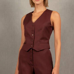 Gilet Tailleur Costume Femme Lie de Vin – Conception