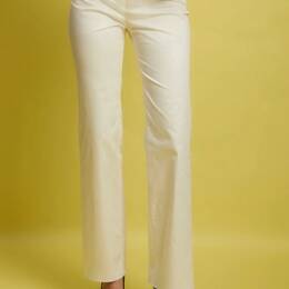 Le Pantalon tailleur droit coton blanc Sœur
