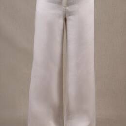 Pantalon Femme Coupe Flare Lin Blanc - Certitude