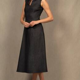 Robe Longue Sans Manche en Jean Bleu – Allure