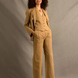 Tailleur  Femme Veste Pantalon Coton et Lin Sable – Illusion