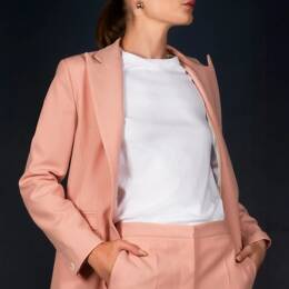 Veste Tailleur Femme Laine Rose Ballerine - Conception