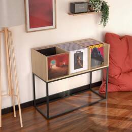 Meuble disquaire professionnel - 3 bacs