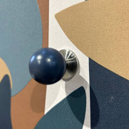 Patère Boule - Bleu Abysse