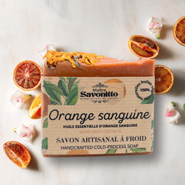 Savon saponifié à froid à l'Huile essentielle d'Orange Sanguine 100g - Orange sanguine