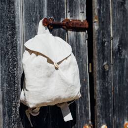 Sac à dos enfant lin naturel GENET